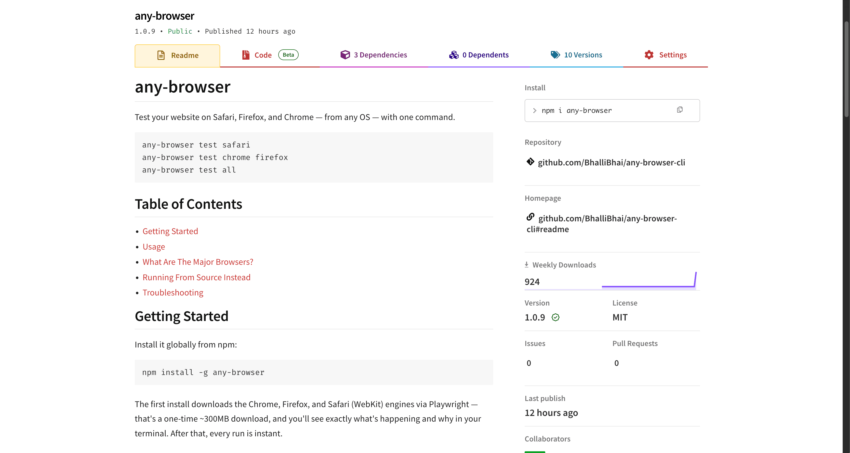 any-browser – Cross-Browser CLI Testing Tool