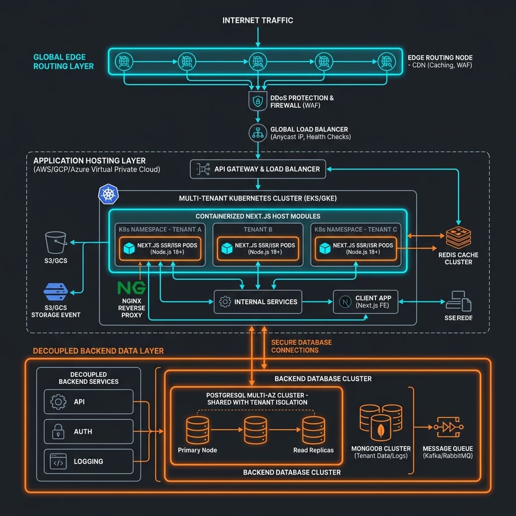 Multi-Tenant Next.js Cloud Network Architecture